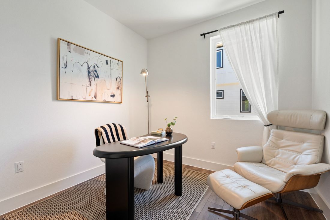 Secondary bedroom, staged